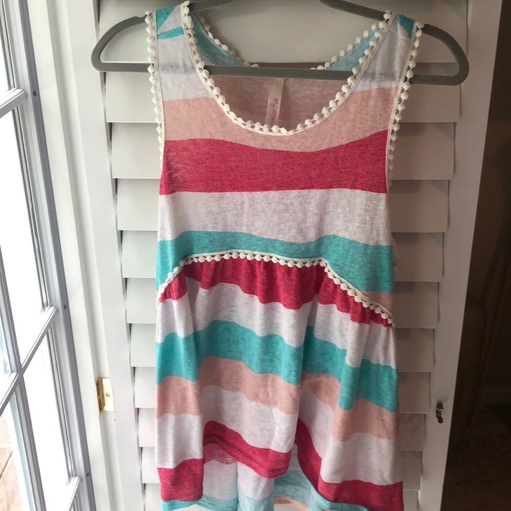 Swim cover-up high low dress